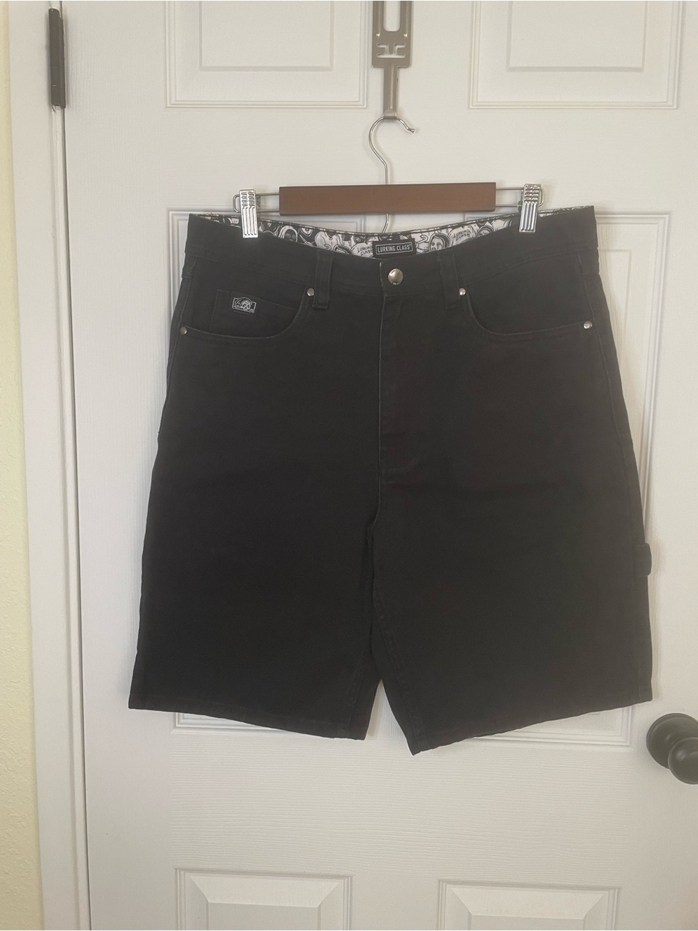 Lurking Class by Sketchy Tank black denim shorts